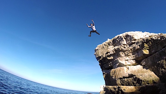 goosebumpmoment about cliff jumping in summertime